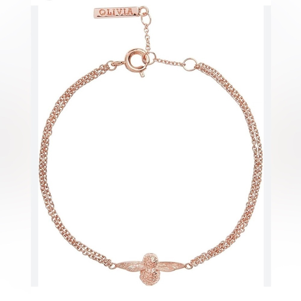 Olivia Burton 3d Bee Open End Bangle Womens Bracelet One Size Rose Gold